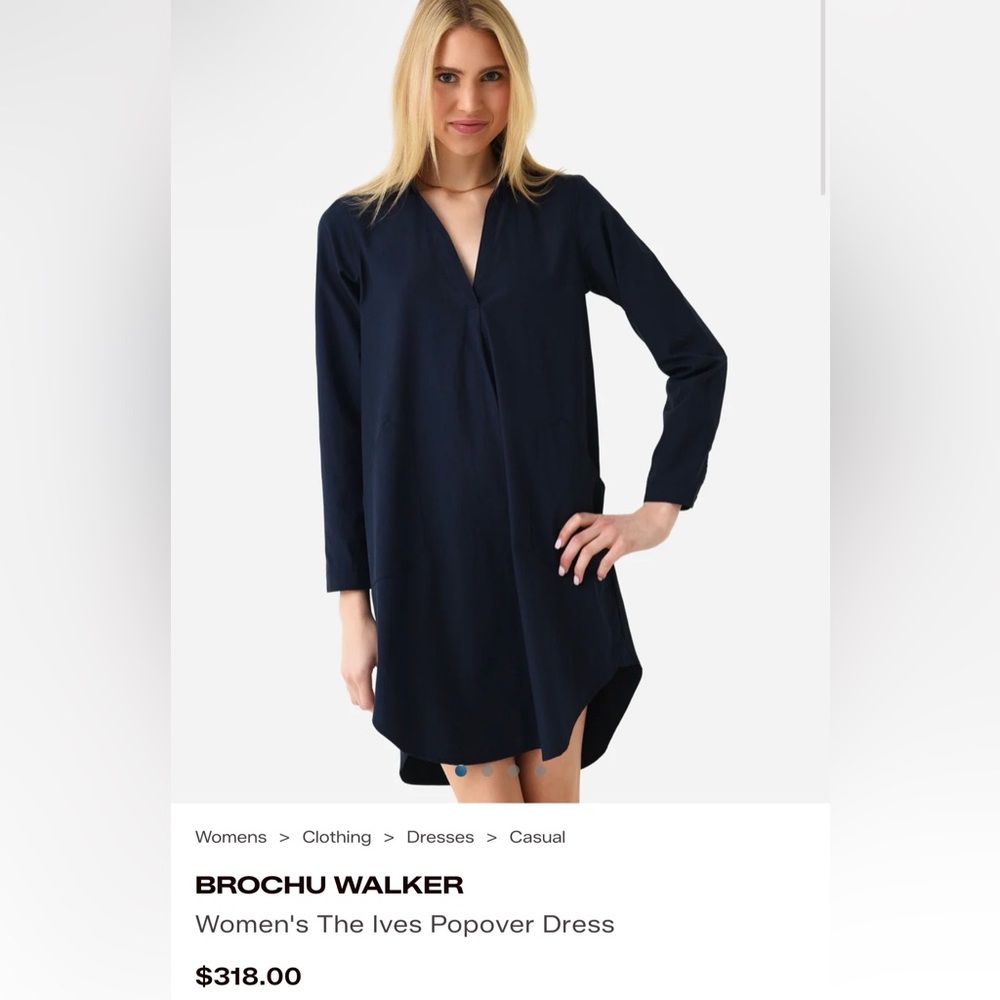 Brochu Walker The Ives Popover Dress Navy - Small